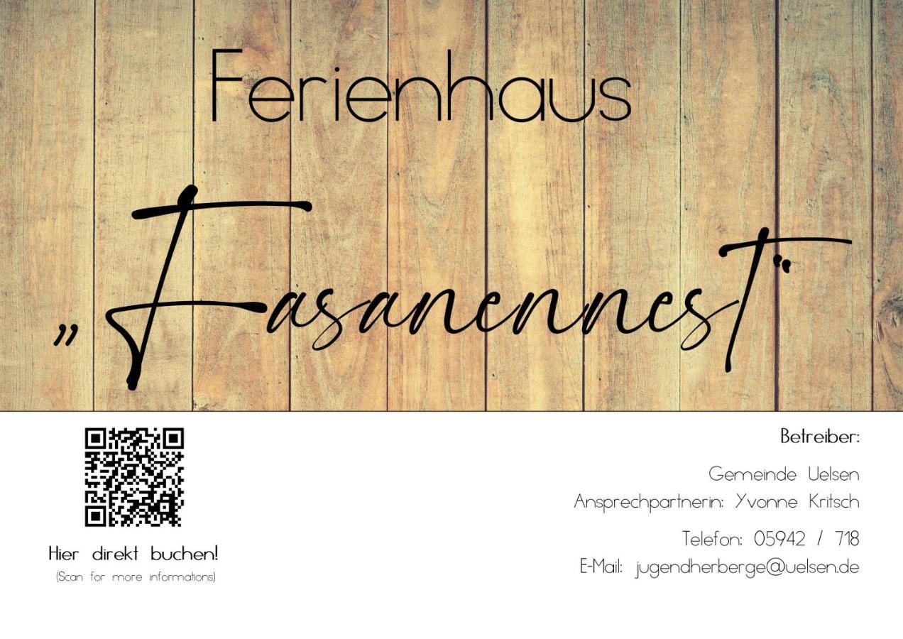 Ferienhaus Fasanennest Uelsen Экстерьер фото